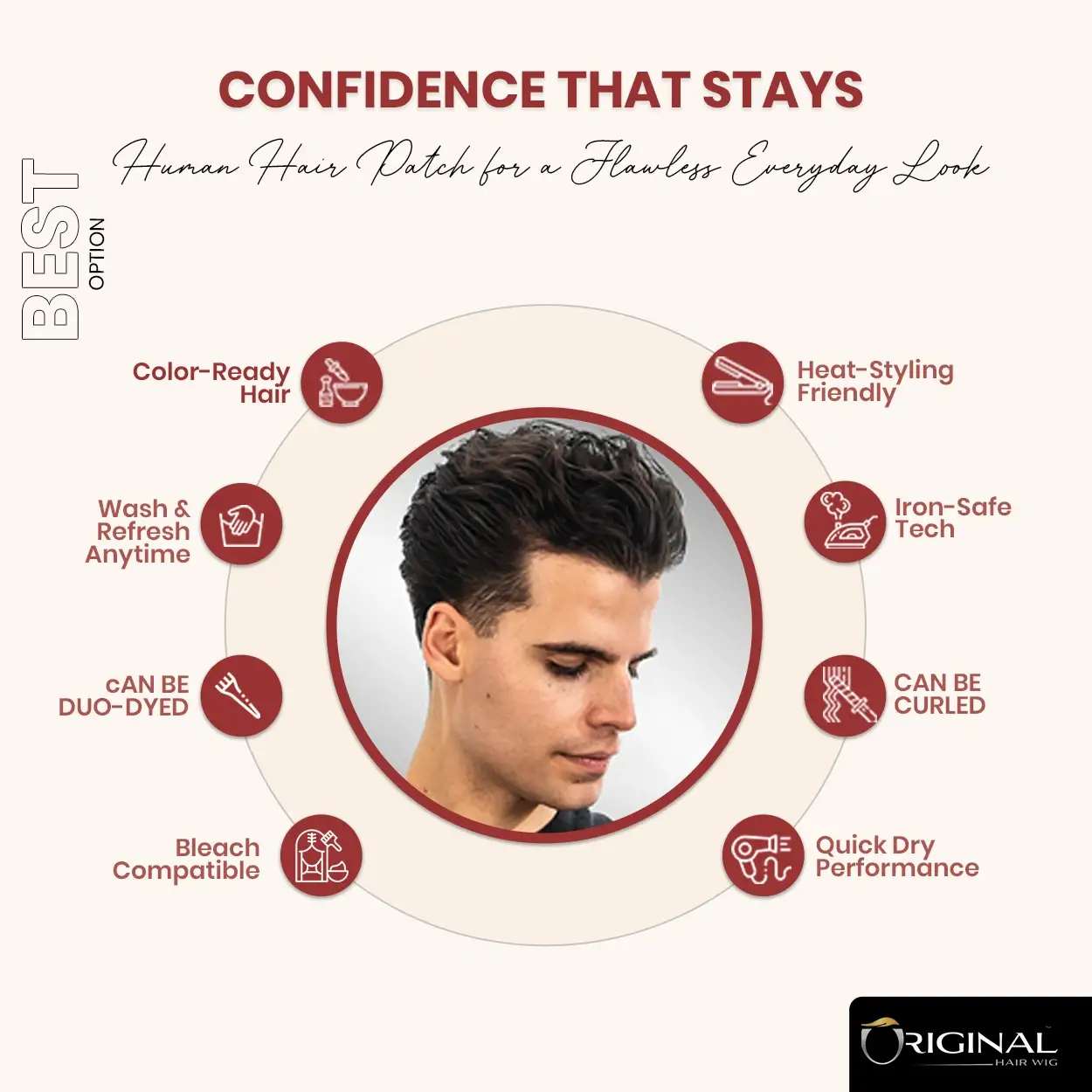 Australian Mirage Hair Patch Easy Fix with Tape Glue and Clips